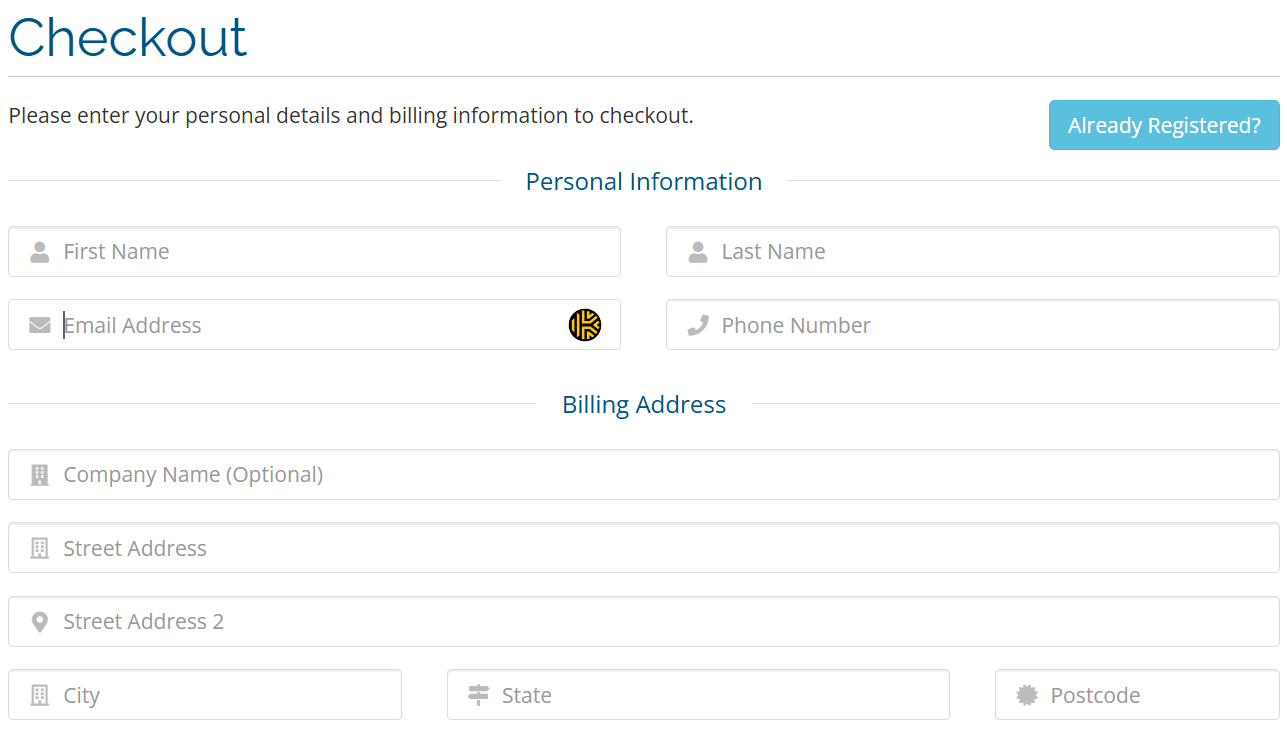 Okuhle Digital checkout details form